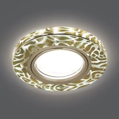 Встраиваемый светильник Gauss Backlight BL064 золотой узор/золото GU5.3 Led 2700K