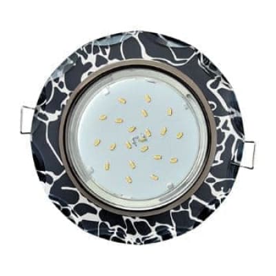 Встраиваемый светильник Ecola GX53 H4 5313 Glass хром/черный FB53RCECH