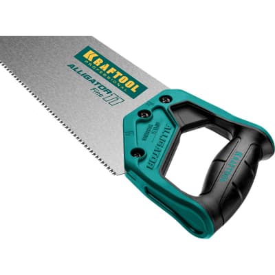Ножовка для точного реза "Alligator Fine 11", 550 мм, 11 TPI 3D зуб, KRAFTOOL 15203-55