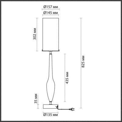 Настольная лампа ODEON LIGHT TOWER 4851/1T