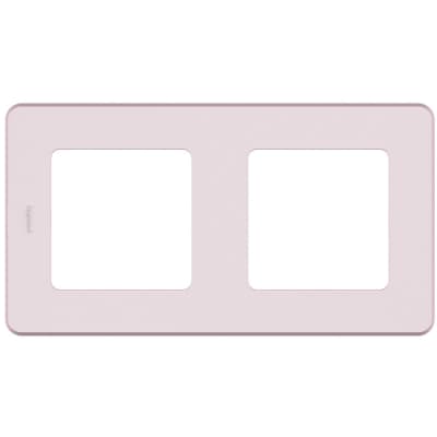 Рамка декоративная универсальная Legrand Inspiria, 2 поста, для горизонтальной или вертикальной установки, цвет "Розовый" 673944