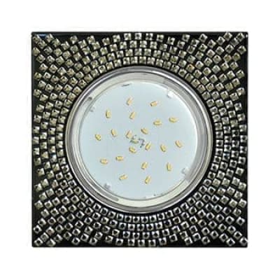 Встраиваемый светильник Ecola GX53 H4 5320 Glass хром/черный/прозрачный FX53SGECB