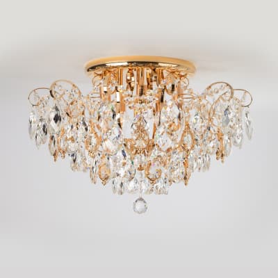 Люстра хрустальная Eurosvet Crystal 10081/6 золото/прозрачный хрусталь Strotskis