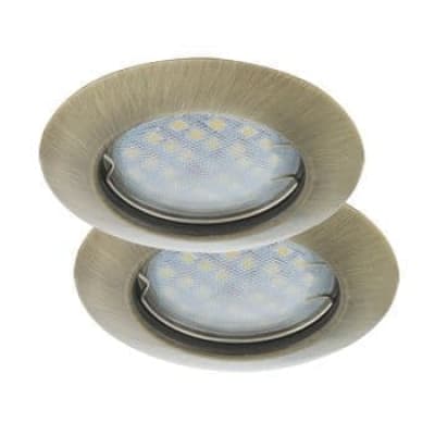 Встраиваемый светильник Ecola Light MR16 DL92 GU5.3 2 pack черненая бронза FB1622EFY