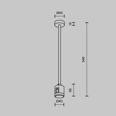 Крепление потолочное Maytoni Accessories for tracks Flarity TRA158С-IPC1-BS