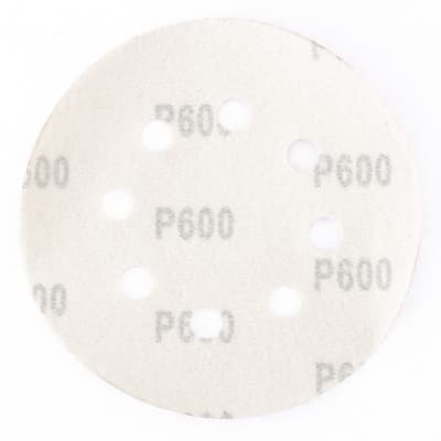 Круг абразивный на ворсовой подложке под липучку, перфорированный, P 600, 125 мм, 5 шт Matrix 73817