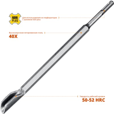 STAYER Gorilla Force SDS-Plus Зубило-штробер полукруглое 22 х 250 мм 29357-22-250_z02