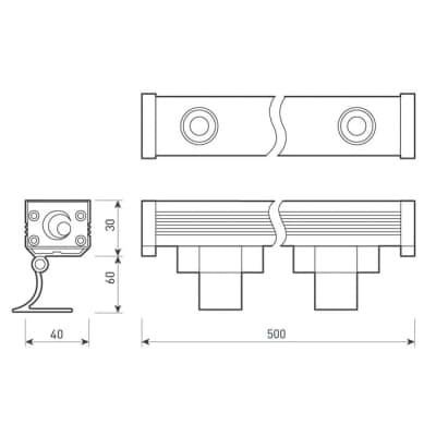 Прожектор уличный Arlight LINE WALLWASHER 037368