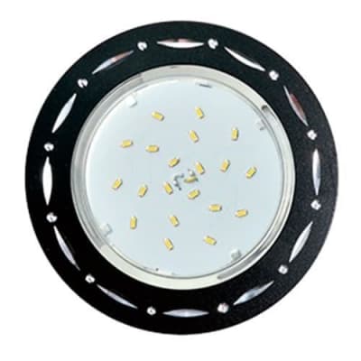 Ecola GX53 H4 DL5385 светильник встраив. без рефл. Точки-полоски по кругу Черный/Алюм 20x110 (к+) FB5385ECB