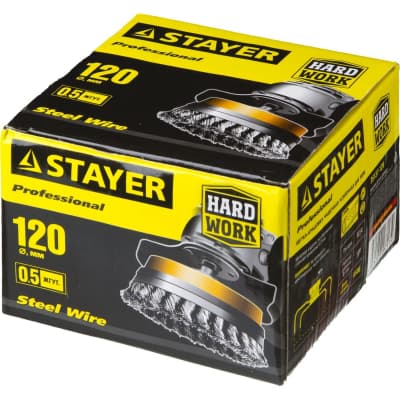 Щетка чашечная для УШМ STAYER Ø 120 мм 120 мм, 35137-120