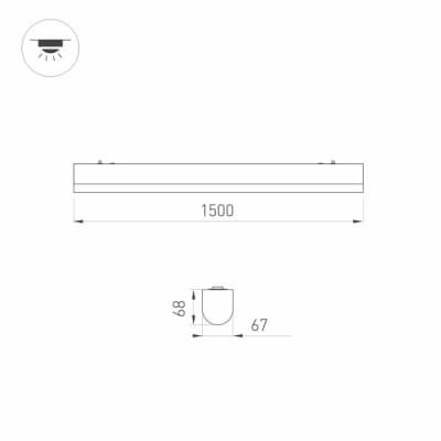 Настенно-потолочный светильник Arlight LARGO 033055