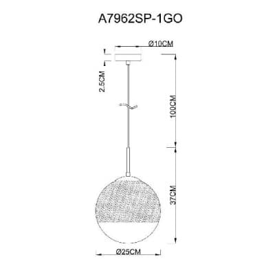 Подвесной светильник Artelamp Jupiter Gold A7962SP-1GO