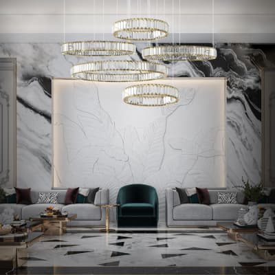 Подвесной светильник Loft It Crystal ring 10135/5 Gold