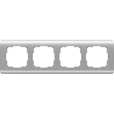 Рамка на 4 поста Werkel Stream WL12-Frame-04 серебряный W0042106