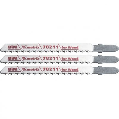 Полотна для электролобзика по дереву, 3 шт, T101BF, 75 x 2,5 мм, Bimetal Matrix Professional 78211