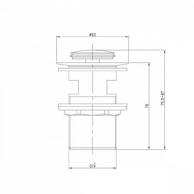 Выпуск для умывальника IDDIS Slide черный (SLIB000i88)