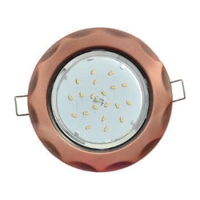 Встраиваемый светильник Ecola GX53 H4 9014 черненая медь FP81H4ECB