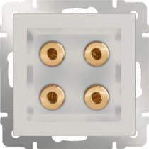 Акустическая розетка Werkel WL03-AUDIOx4 ivory слоновая кость 4690389059247