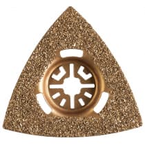 Насадка шлифовальная c карбид-вольфрамовым напылением ВК-8, треугольная, сторона 80 мм, ЗУБР Профессионал, ШВТ-80 15563-80