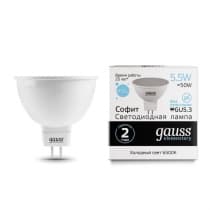 Лампа светодиодная Gauss LED Elementary MR16 GU5.3 5.5W 6500K 13536