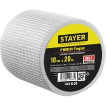 Сетка самоклеящаяся стеклотканевая STAYER 10 см х 20 м, 3х3 мм FIBER-Tape 1246-10-20