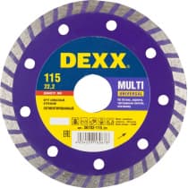 Круг отрезной для УШМ DEXX Ø 115х22.2 мм, алмазный, сегментированный 36702-115_z01