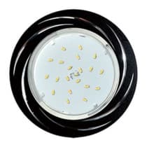 Ecola GX53 H4 DL5386 светильник встраив. без рефл. Вихрь Черный/Алюм 20x110 (к+) FB5386ECB