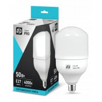Лампа светодиодная LED-HP-PRO 50Вт 230В Е27 с адаптером E40 4000К 4500Лм ASD 4690612007014