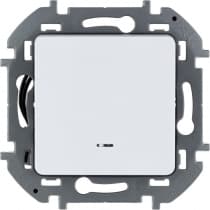 Выключатель одноклавишный с подсветкой/индикацией Legrand Inspiria для скрытого монтажа, цвет "Белый", номинальный ток 10 А, напряжение ~250 В 673610