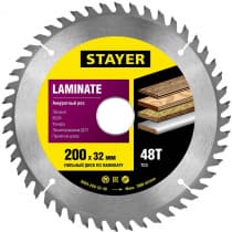 Диск пильный STAYER для ламината "Laminate line" O 200 x 32 мм, 48Т, 3684-200-32-48