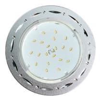 Ecola GX53 H4 DL5385 светильник встраив. без рефл. Точки-полоски по кругу матовый Хром/Алюм 20x110 (к+) FC5385ECB