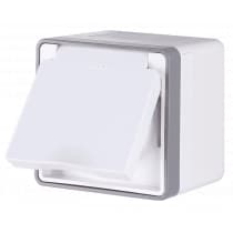 Розетка с заземлением с защитной крышкой и шторками IP44 Werkel WL15-02-04 Gallant белая 4690389102134
