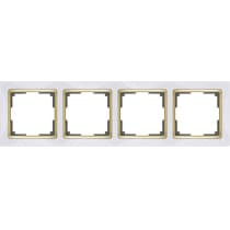 Рамка на 4 поста Werkel Snabb WL03-Frame-04-white-GD белый/золото 4690389083938