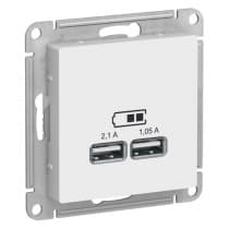 Розетка USB Schneider Electric Atlas Design Белый ATN000133