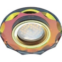 Встраиваемый светильник Ecola MR16 DL1653 GU5.3 Glass золото/мультиколор FM1653EFF