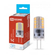 Лампа светодиодная LED-JC 3Вт 12В G4 6500К 290Лм IN HOME 4690612036045