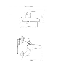 Смеситель для ванны с душем TSARSBERG TSB-848-1202 тип См-ВОРНШлА