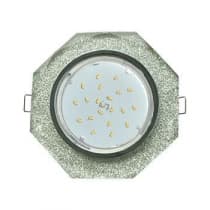 Встраиваемый светильник Ecola GX53 H4 5312 Glass хром/серебряный блеск FS538AECH