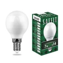 Лампа светодиодная SAFFIT SBG4507, G45 (шар), 7W 230V E14 2700К 55034
