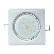 Встраиваемый светильник Ecola GX53 H4 Square белый FW53S4ECB
