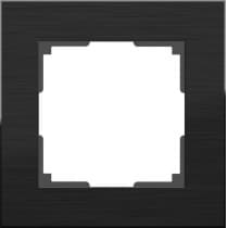 Рамка на 1 пост Werkel Aluminium WL11-Frame-01 черный алюминий  4690389110443