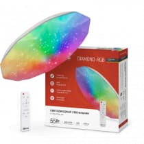 Светильник светодиодный IN HOME COMFORT DIAMOND-RGB 55Вт 230В 3000-6500K 4400Лм 385x75мм с пультом дистанционного управления 4690612044576