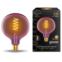 Лампа Gauss LED Filament Flexible G125-C Pink E27 5W 190lm 1800K 125*178mm 1011802105