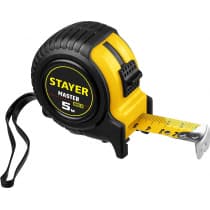 STAYER MASTER 5м / 25мм рулетка в ударостойком обрезиненном корпусе 34025-05-25