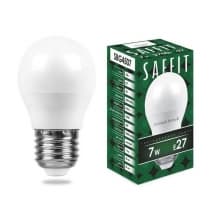 Лампа светодиодная SAFFIT SBG4507, G45 (шар), 7W 230V E27 2700К 55036