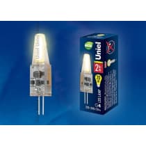 Лампа светодиодная Uniel LED JC 220 2W WW G4 CL UL-00000185
