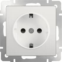 Розетка с заземлением и шторками Werkel WL13-SKGS-01-IP44 перламутровый рифленый 4690389124341