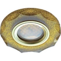 Встраиваемый светильник Ecola MR16 DL1653 GU5.3 Glass золото/золотой блеск FP1653EFF