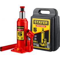 STAYER RED FORCE 5т 216-413мм домкрат бутылочный гидравлический в кейсе 43160-5-K_z01