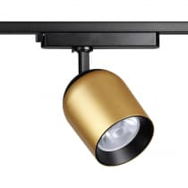 Однофазный трековый светодиодный светильник IP20 LED 4000K 25W 220V KAMP 358516 PORT NT21 000 золото   NOVOTECH KAMP 358516